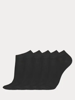 Nanso Katso Valikoima|Katso Sukat*COTTON BASIC SNEAKERS sukat, 5 paria - musta