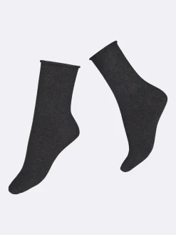 Nanso Katso Valikoima|Katso Sukat*COTTON COMFORT CUFF nilkkasukat - harmaa