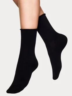 Nanso Katso Valikoima|Katso Sukat*COTTON COMFORT sukat, 2 paria - musta/valkoinen