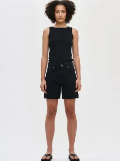 Nanso Housut Ja Farkut*KAMILLA farkkushortsit - tumman