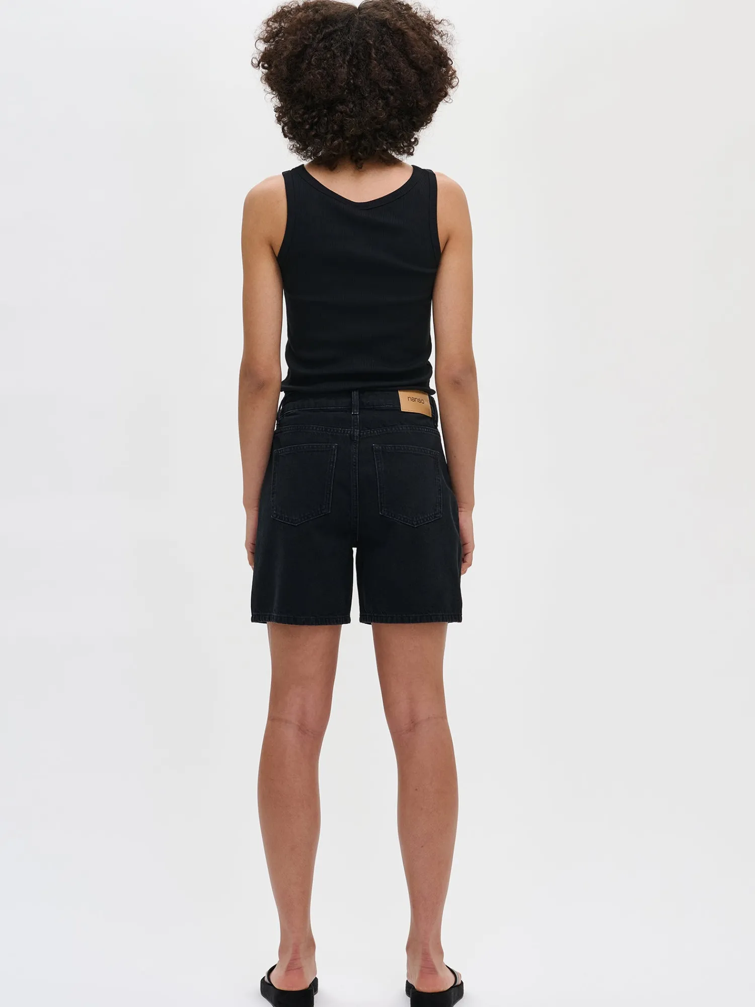 Nanso Housut Ja Farkut*KAMILLA farkkushortsit - tumman