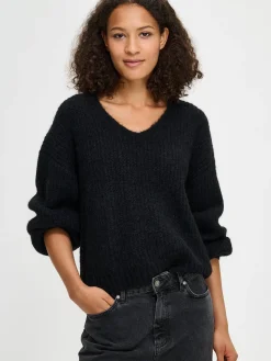 Nanso Neuleet*KARAMELLI neulepusero V-pääntiellä -