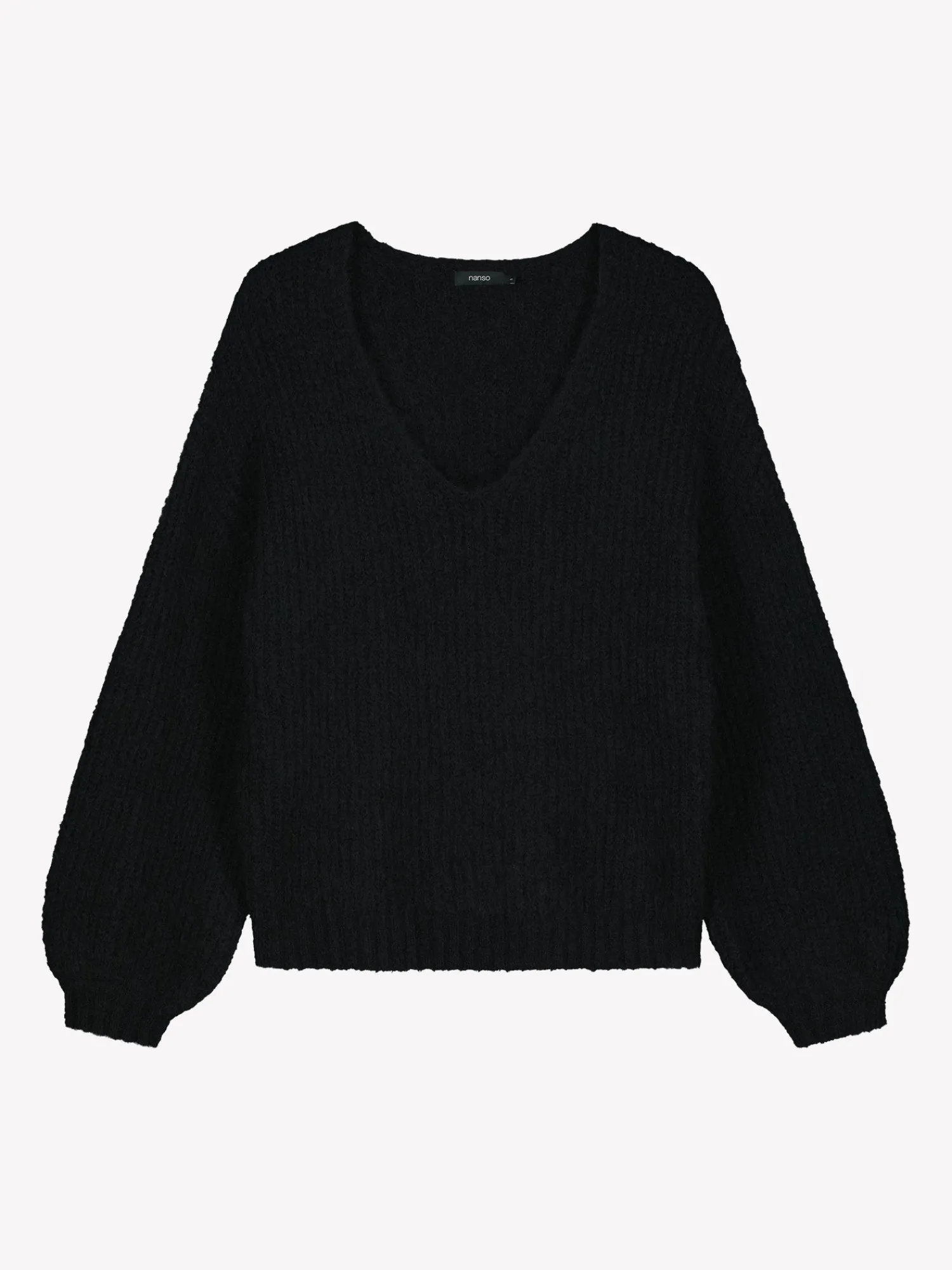 Nanso Neuleet*KARAMELLI neulepusero V-pääntiellä -