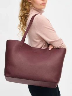 Nanso Laukut|Asusteet*MAXI NARU nahkalaukku - tumma viininpunainen