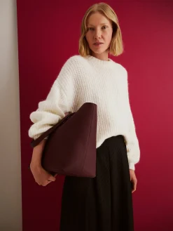 Nanso Laukut|Asusteet*MAXI NARU nahkalaukku - tumma viininpunainen