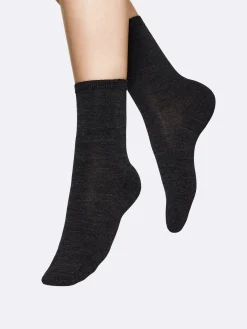 Nanso Katso Valikoima|Katso Sukat*MERINO WOOL nilkkasukat - tummanharmaa