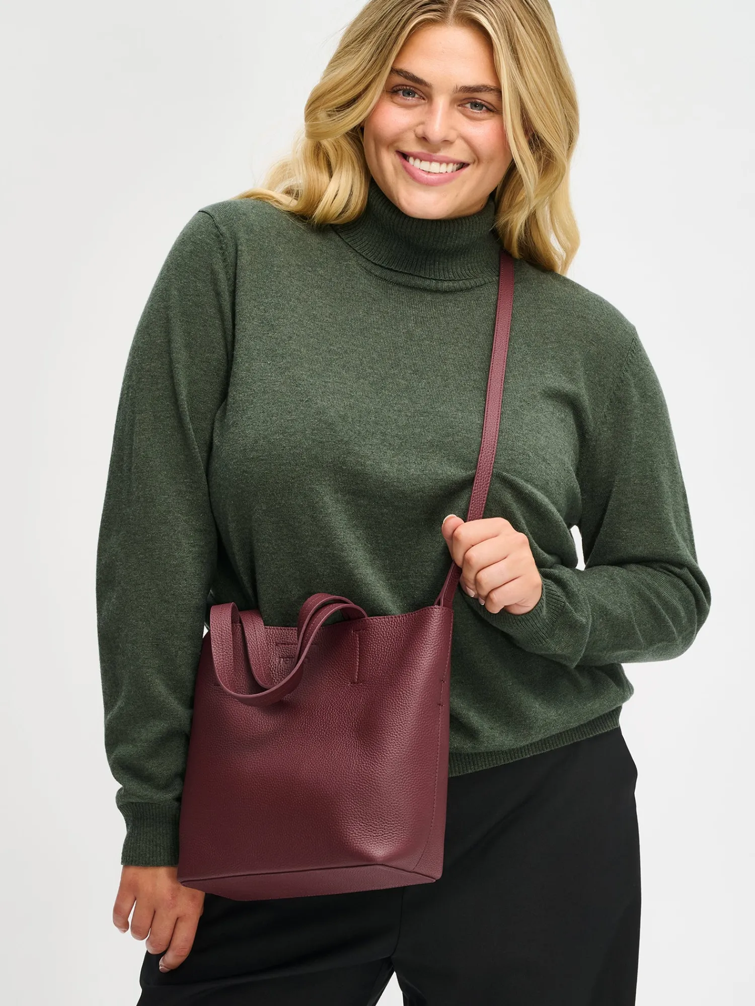 Nanso Laukut|Asusteet*NARU TOTE nahkalaukku - tumma viininpunainen