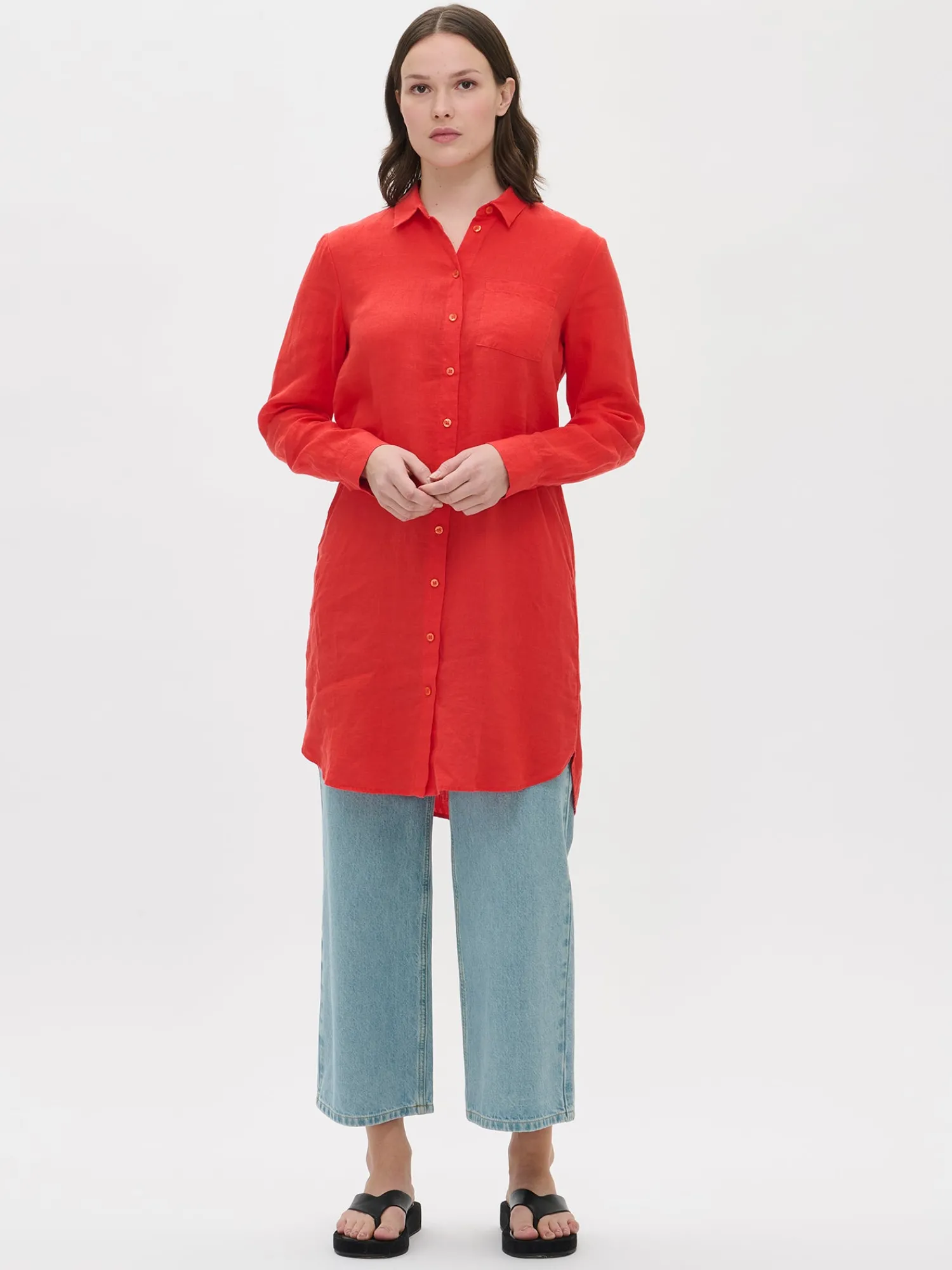 Nanso Pellavavaatteet|Paidat Ja Tunikat*PELLAVA pitkä paitapusero -