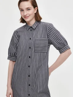 Nanso Mekot*PIIRTO paitamekko - siniharmaa