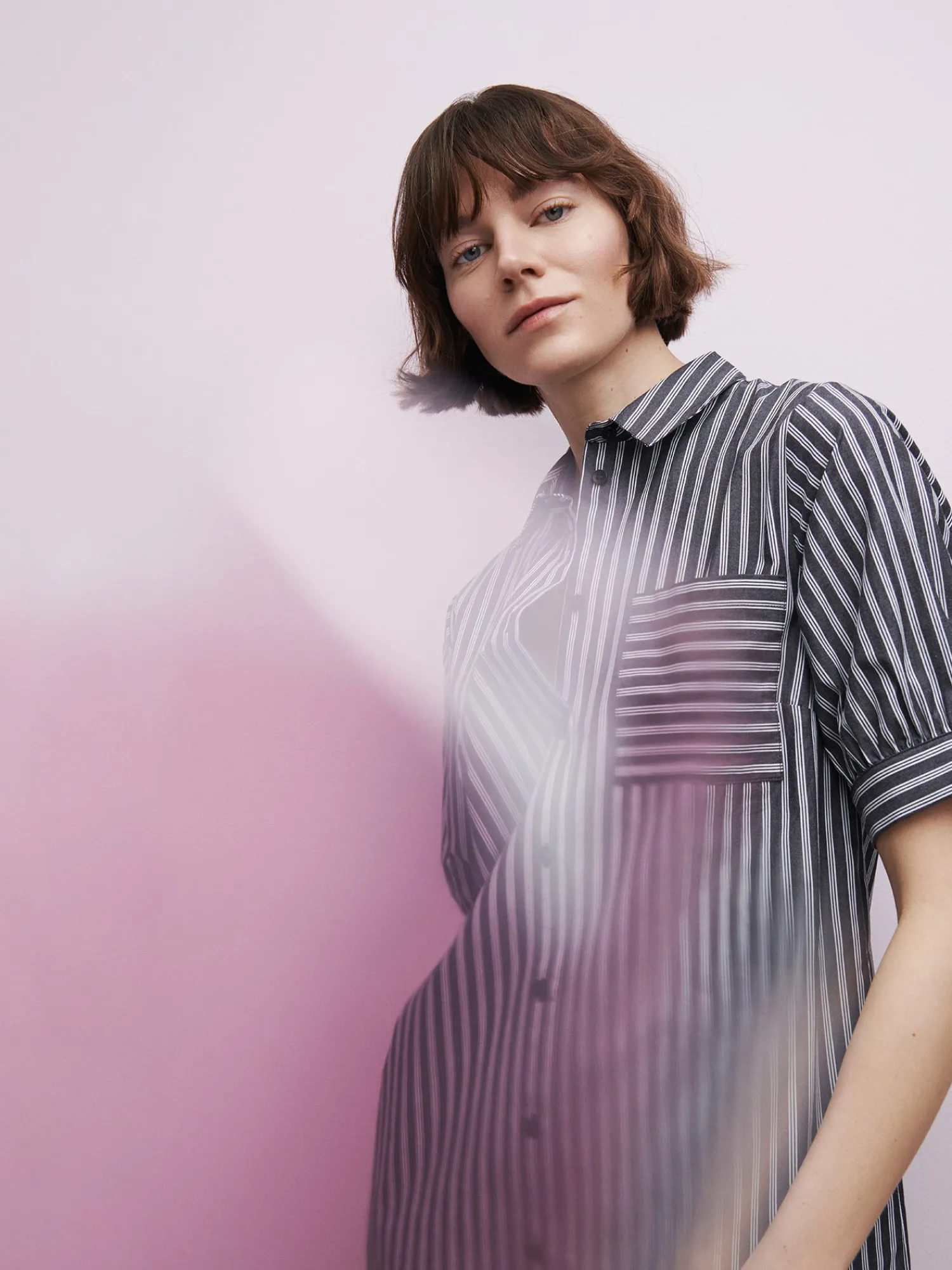 Nanso Mekot*PIIRTO paitamekko - siniharmaa