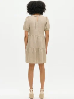 Nanso Pellavavaatteet|Mekot*SARASTUS lyhyt pellavamekko -