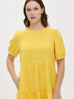 Nanso Pellavavaatteet|Mekot*SARASTUS lyhyt pellavamekko -