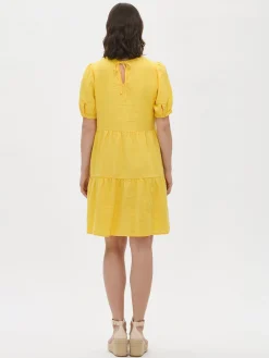 Nanso Pellavavaatteet|Mekot*SARASTUS lyhyt pellavamekko -