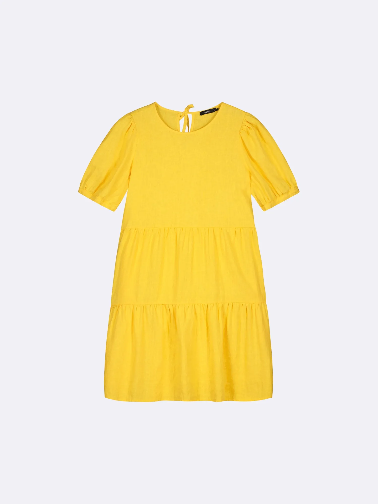 Nanso Pellavavaatteet|Mekot*SARASTUS lyhyt pellavamekko -