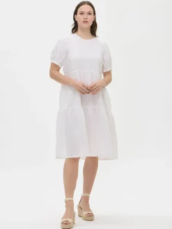 Nanso Pellavavaatteet|Mekot*SARASTUS midi pellavamekko -