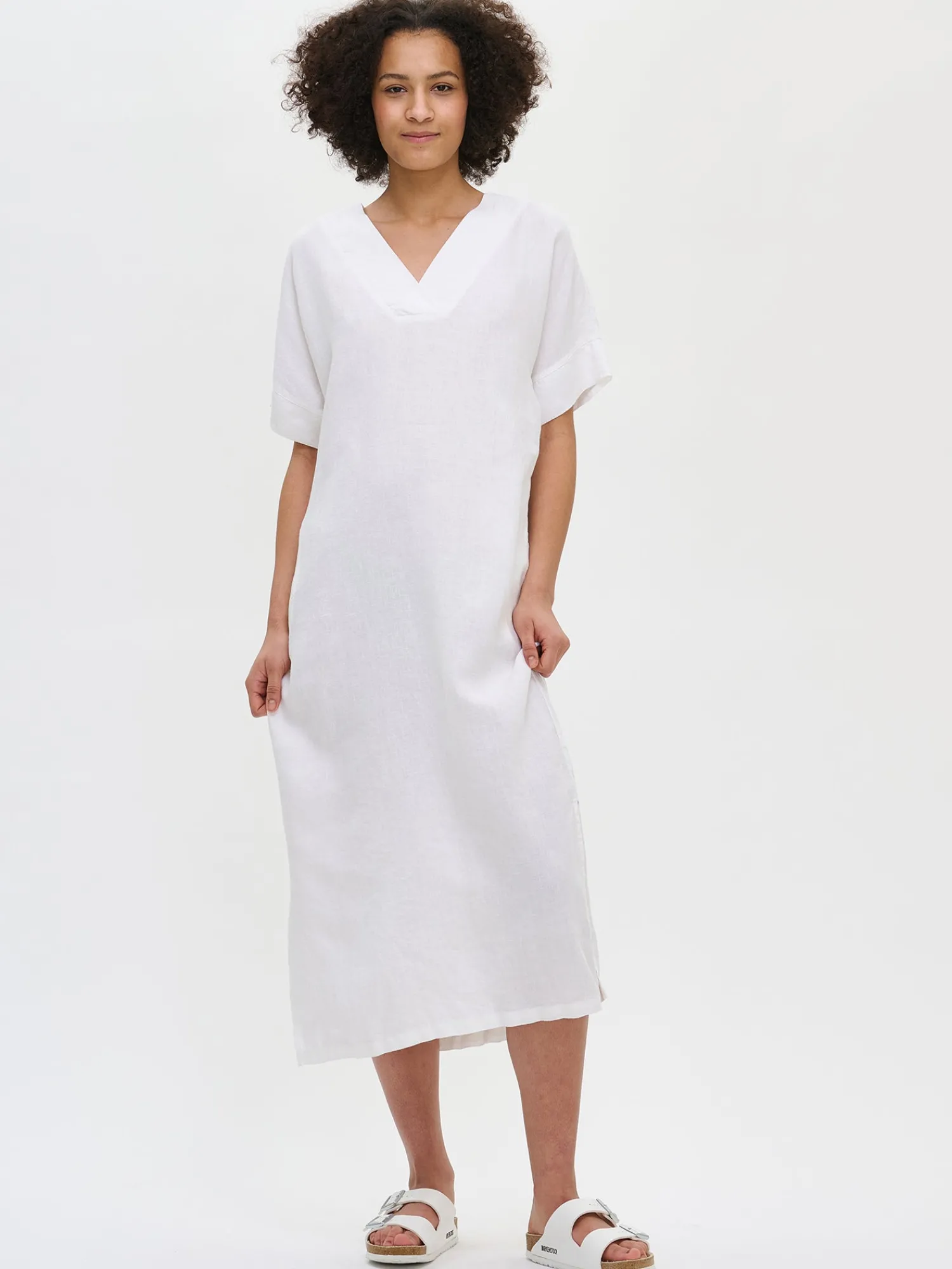 Nanso Pellavavaatteet|Yöasut Ja Oloasut*SARASTUS pellavakaftaani -