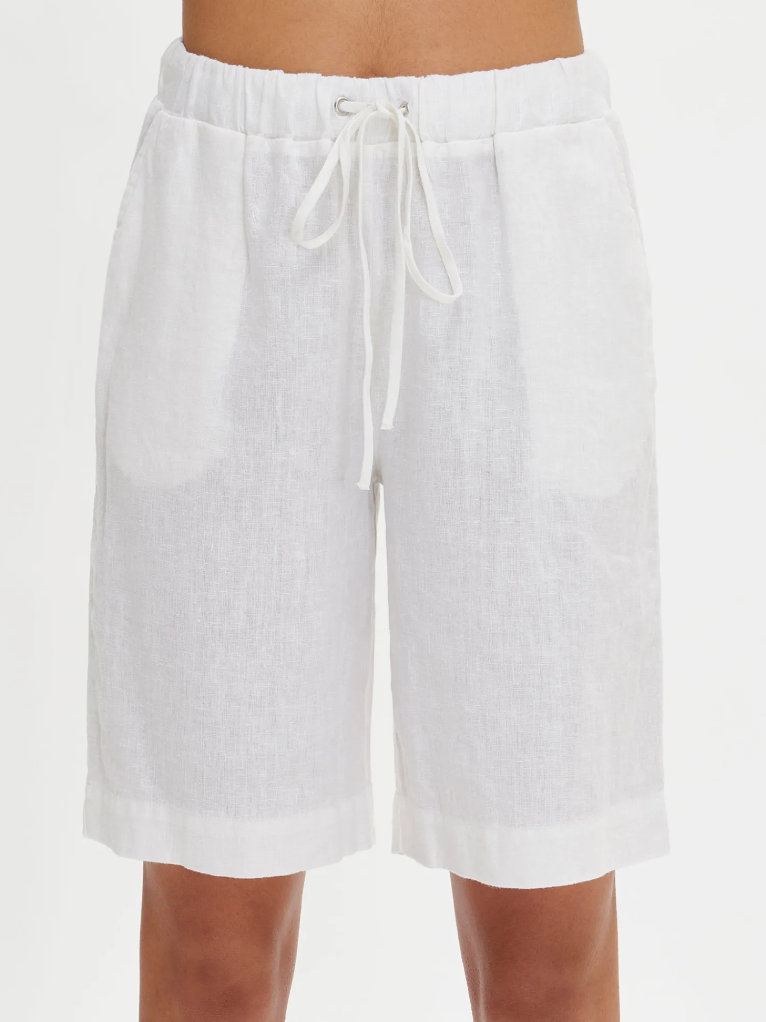 Nanso Pellavavaatteet|Yöasut Ja Oloasut*SARASTUS pellavashortsit -