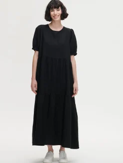 Nanso Pellavavaatteet|Mekot*SARASTUS pitkä pellavamekko -